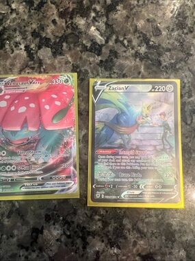Pokemon Zacian V Trading Card - Blue, Yellow, Green